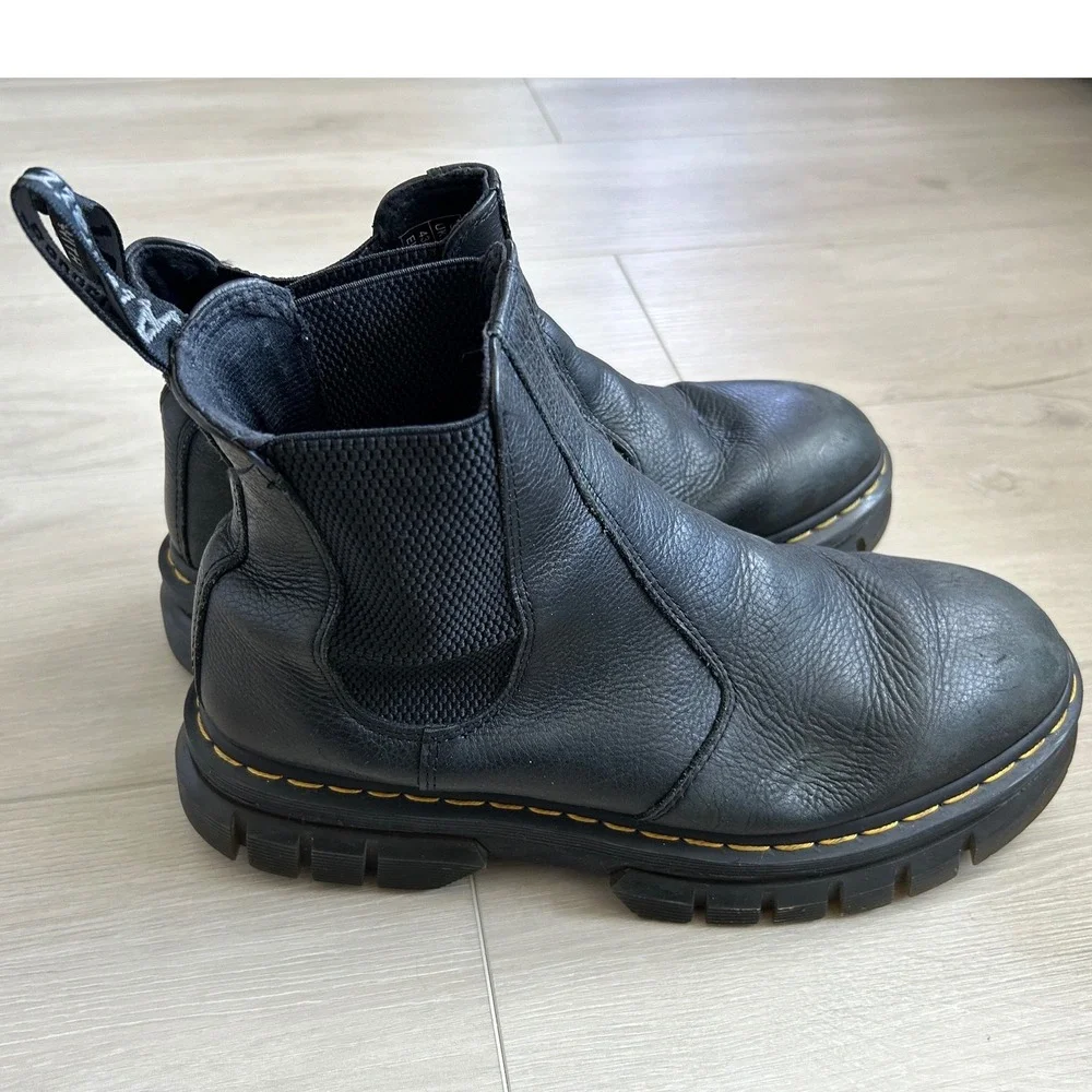 Dr. Martens RIKARD LUNAR full grain LEATHER CHELSEA LUG BOOTS Men's 10 punk 90s